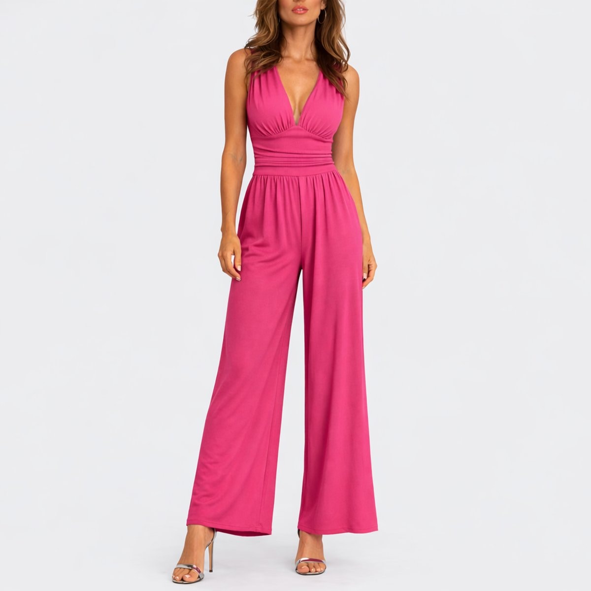 Tamara | Mono de pierna ancha para mujer con cuello en V — 9