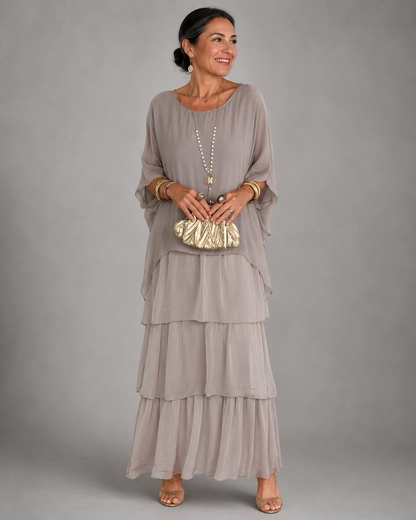 MOREAU LYON | ROBE MAXI EN CHIFFON SUPERPOSÉE POUR FEMMES — 4