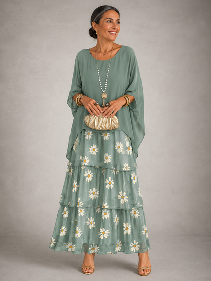 MOREAU LYON | ROBE MAXI EN CHIFFON SUPERPOSÉE POUR FEMMES — 9