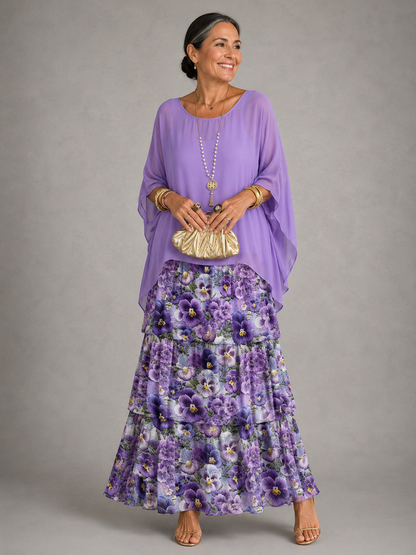 MOREAU LYON | ROBE MAXI EN CHIFFON SUPERPOSÉE POUR FEMMES — 12