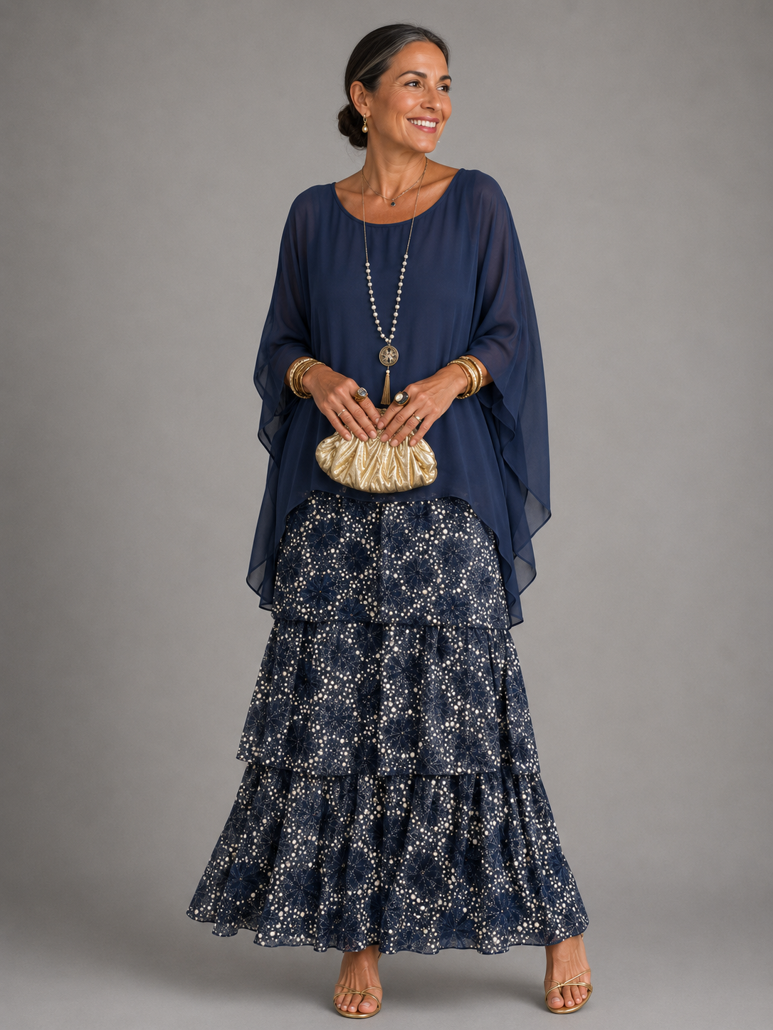 MOREAU LYON | ROBE MAXI EN CHIFFON SUPERPOSÉE POUR FEMMES — 11