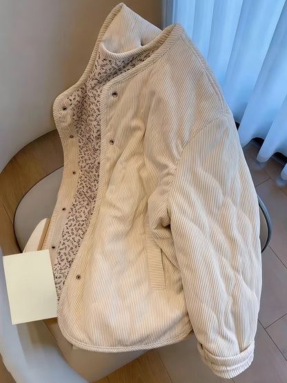 Camille | Veste Matelassée Oversize à Col Rond pour Femme