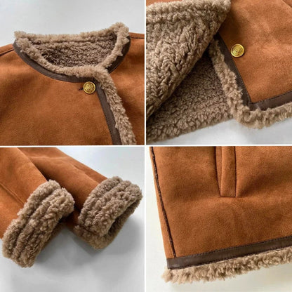 Hayden | Veste Effet Daim et Fausse Fourrure pour Femme