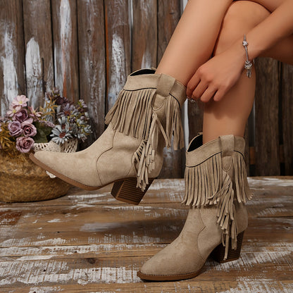 Bottes Western Vintage à Froussard pour Femmes, Bottines Tendance, Chaussures pour Femmes — 13