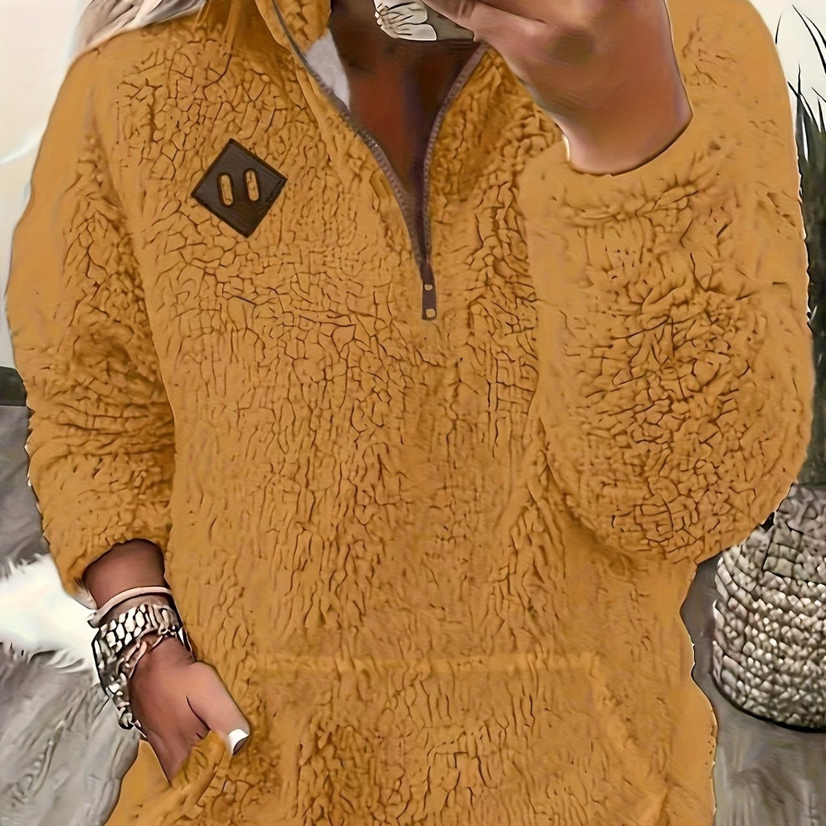 Haut sweat-shirt à la mode et élégant avec fermeture éclair et petit col montant — 16