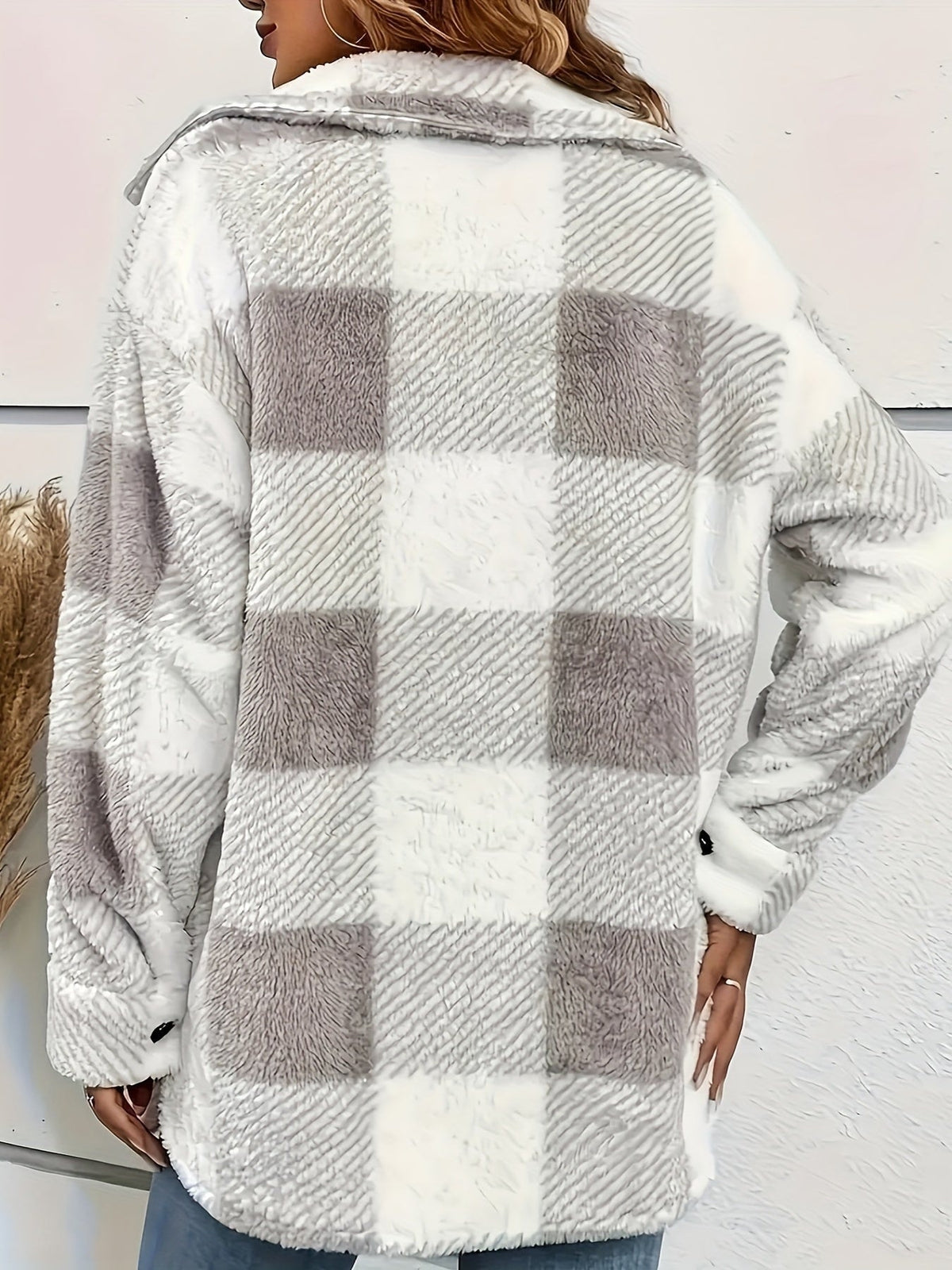 Isabella | Blazer à Carreaux Rose et Blanc pour Femme