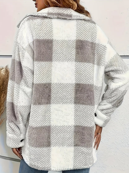 Isabella | Blazer à Carreaux Rose et Blanc pour Femme