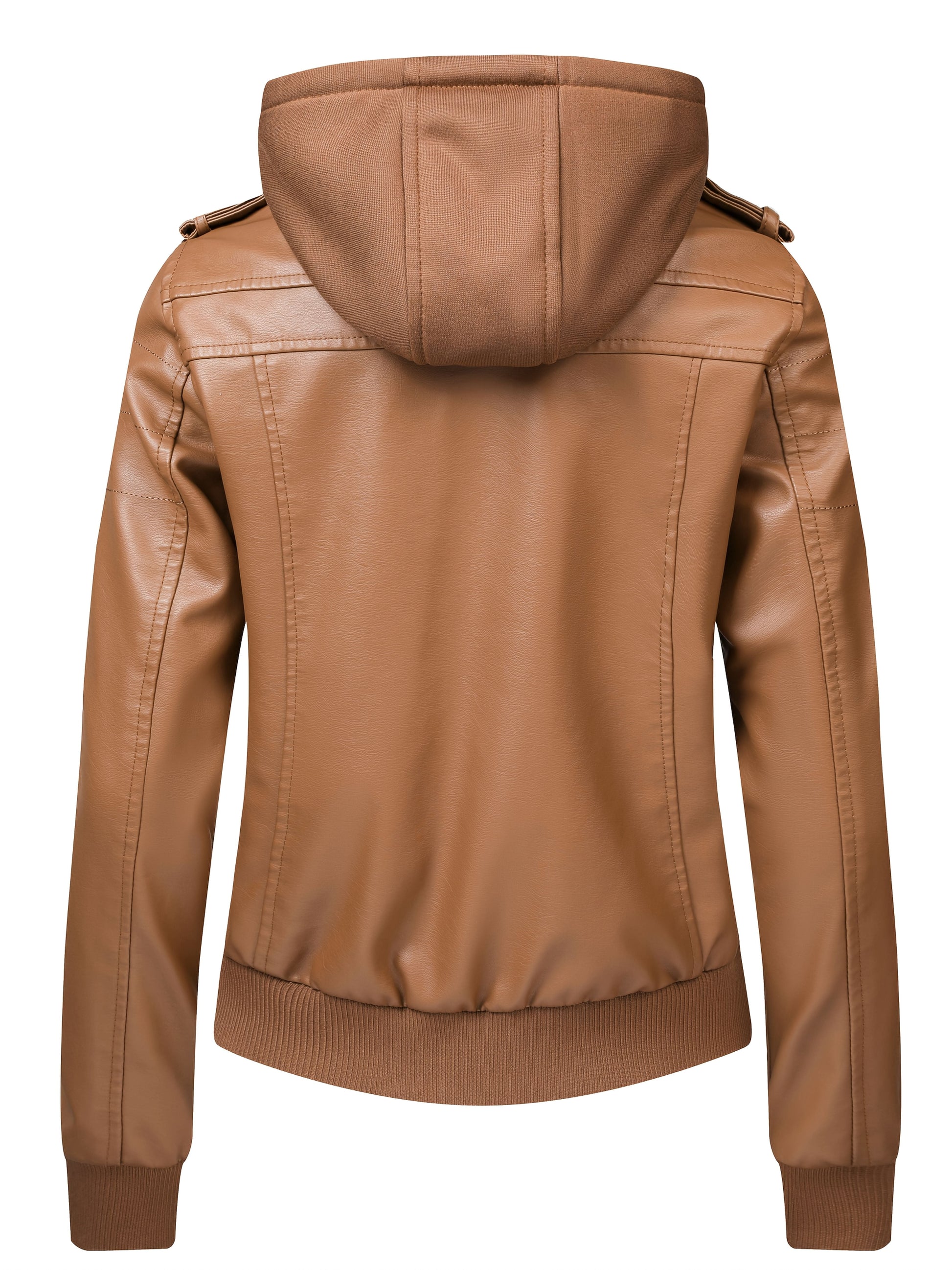 Veste 2-en-1 Femme Unie pour Printemps/Automne/Hiver – Veste Moto — 3