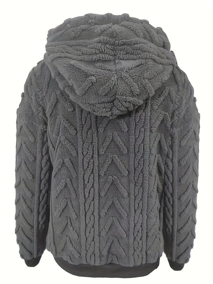 Sweat à capuche décontracté pour femme, nouvelle collection automne-hiver 2025, doublé polaire confortable, couleur unie — 9