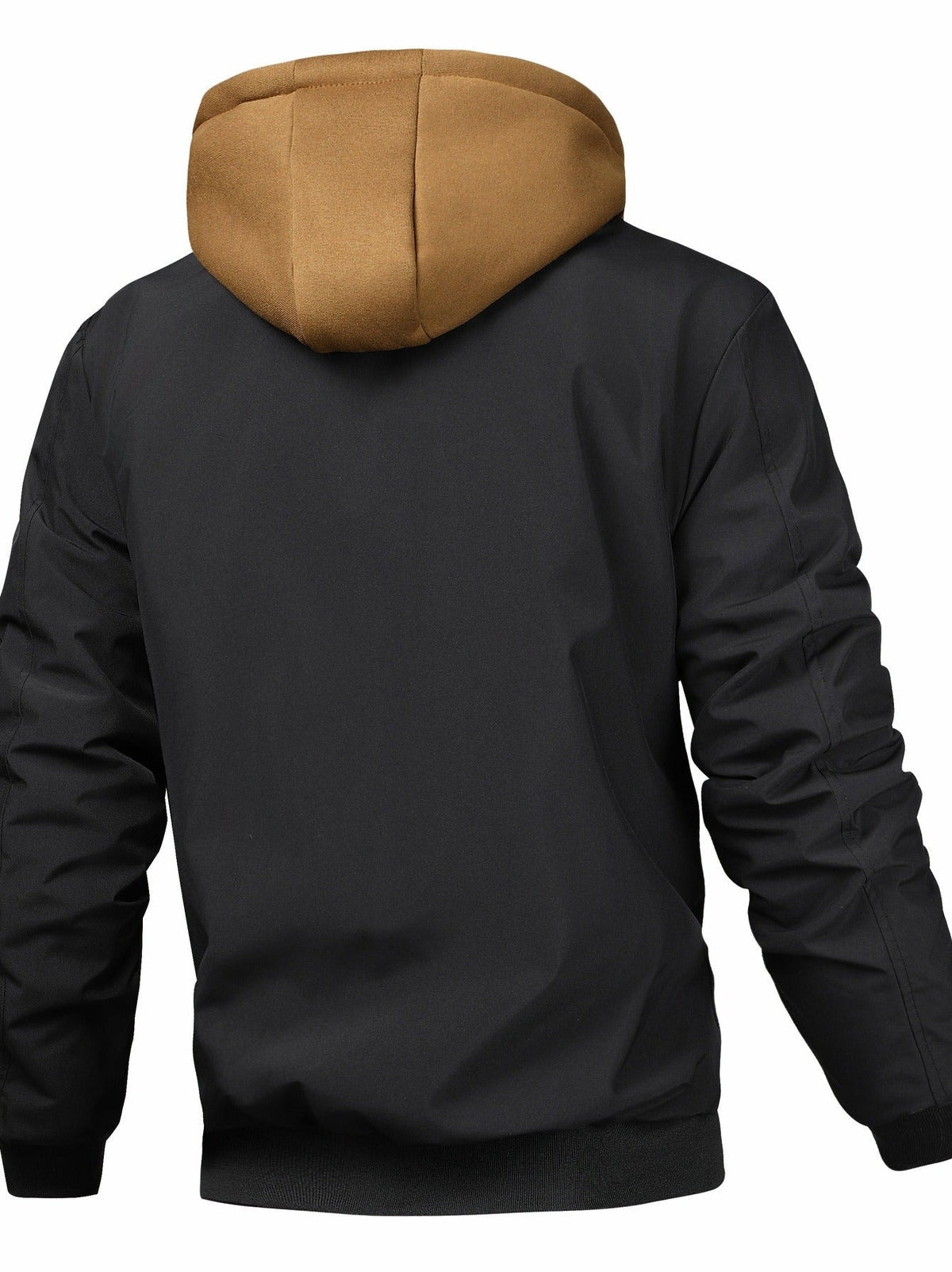 Veste à capuche unie pour homme - Coupe ample avec fermeture éclair intégrale, doublure complète pour printemps/automne/hiver, veste décontractée (sans ceinture requise) — 5