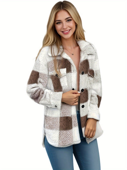 Isabella | Blazer à Carreaux Rose et Blanc pour Femme