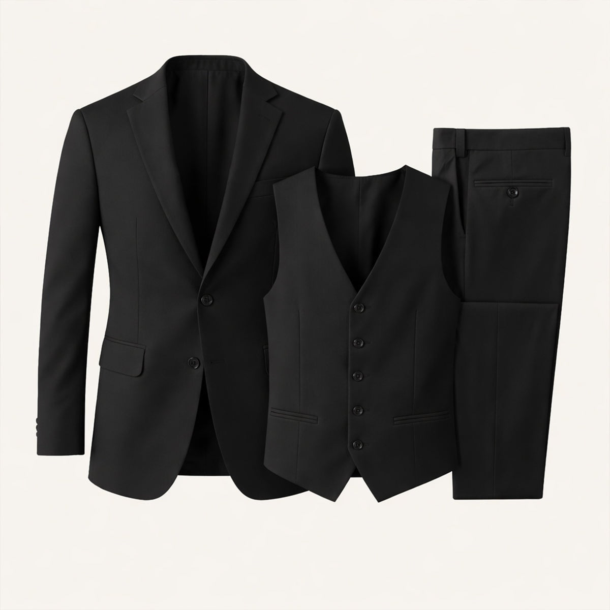 Le Costume Slim Fit 3 Pièces Silverwood pour Homme – Ensemble Élégant Blazer, Gilet & Pantalon — 3