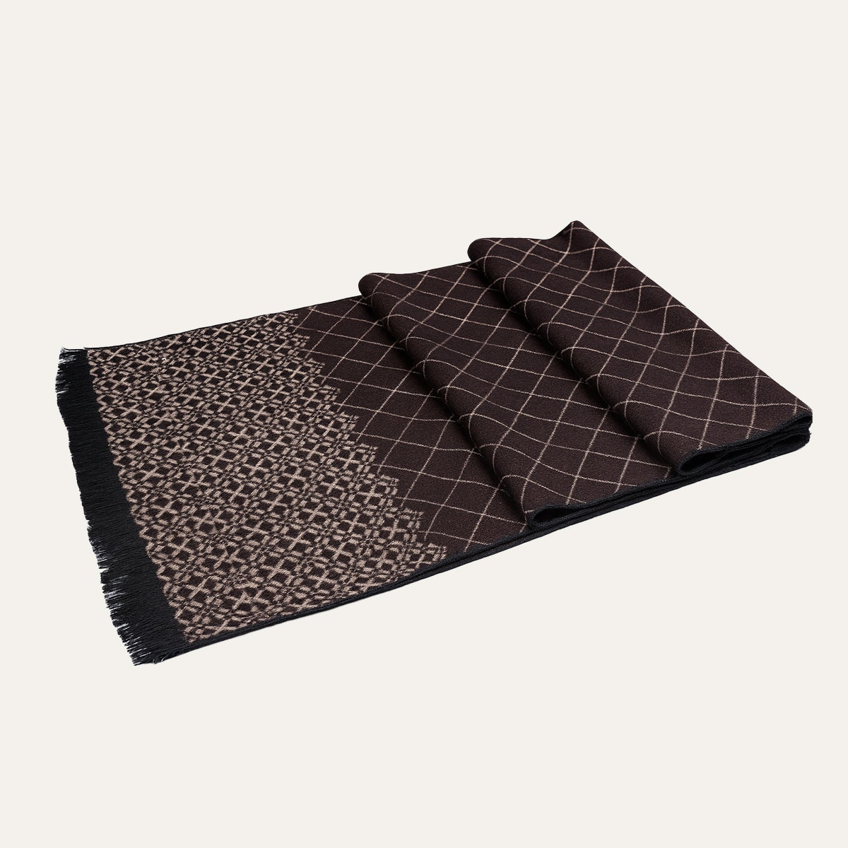 The Champs Élysées Cashmere Merino Scarf for Men - Burgundy — 1