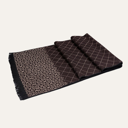 The Champs Élysées Cashmere Merino Scarf for Men - Burgundy — 1