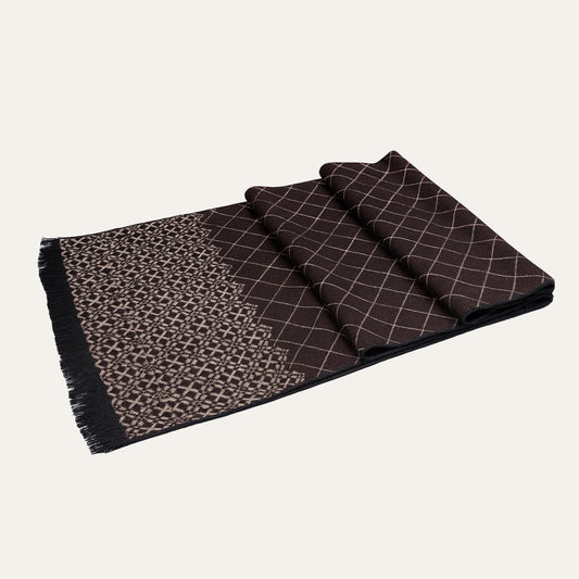 The Champs Élysées Cashmere Merino Scarf for Men - Burgundy — 1