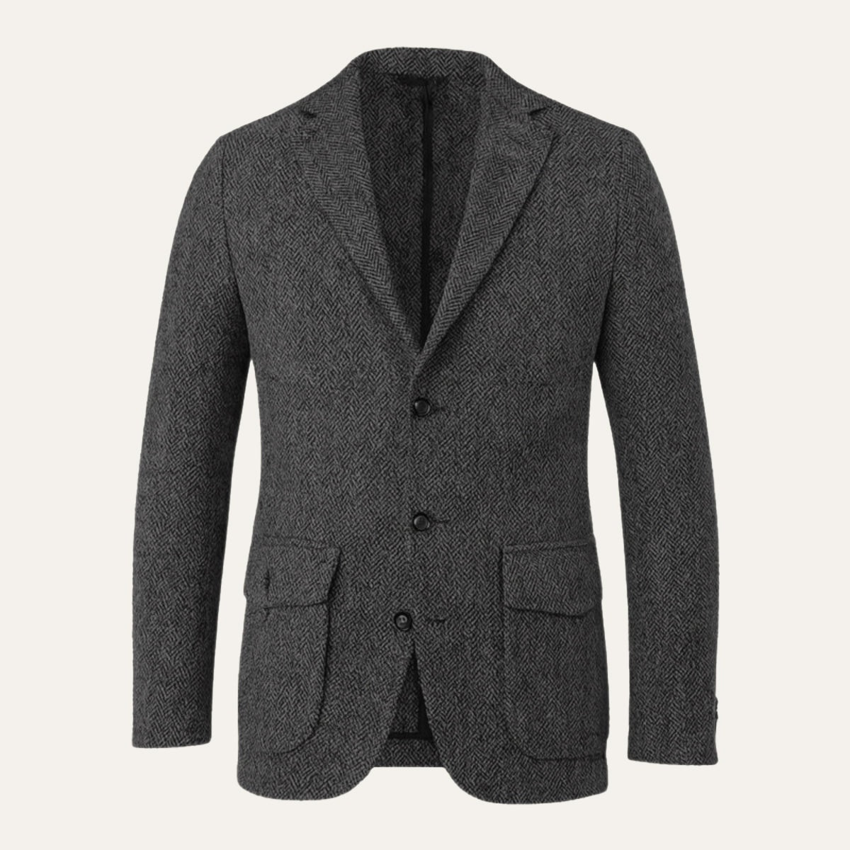 Le Blazer en Laine Herringbone à Boutonnage Simple pour Homme Soveria — 7