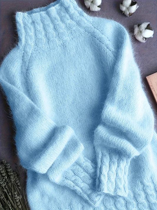 Grande Taille - Grande Taille - Col Roulé Doux Haut Paresseux Style Doux Polyvalent Pull Épais Pull Femme Automne Hiver 2025 Nouveau — 1