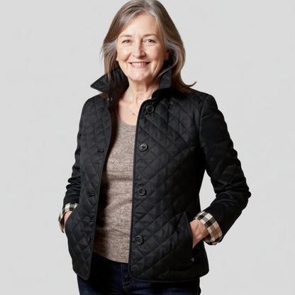 Diana | Veste Matelassée Courte à Col Chemise pour Femme