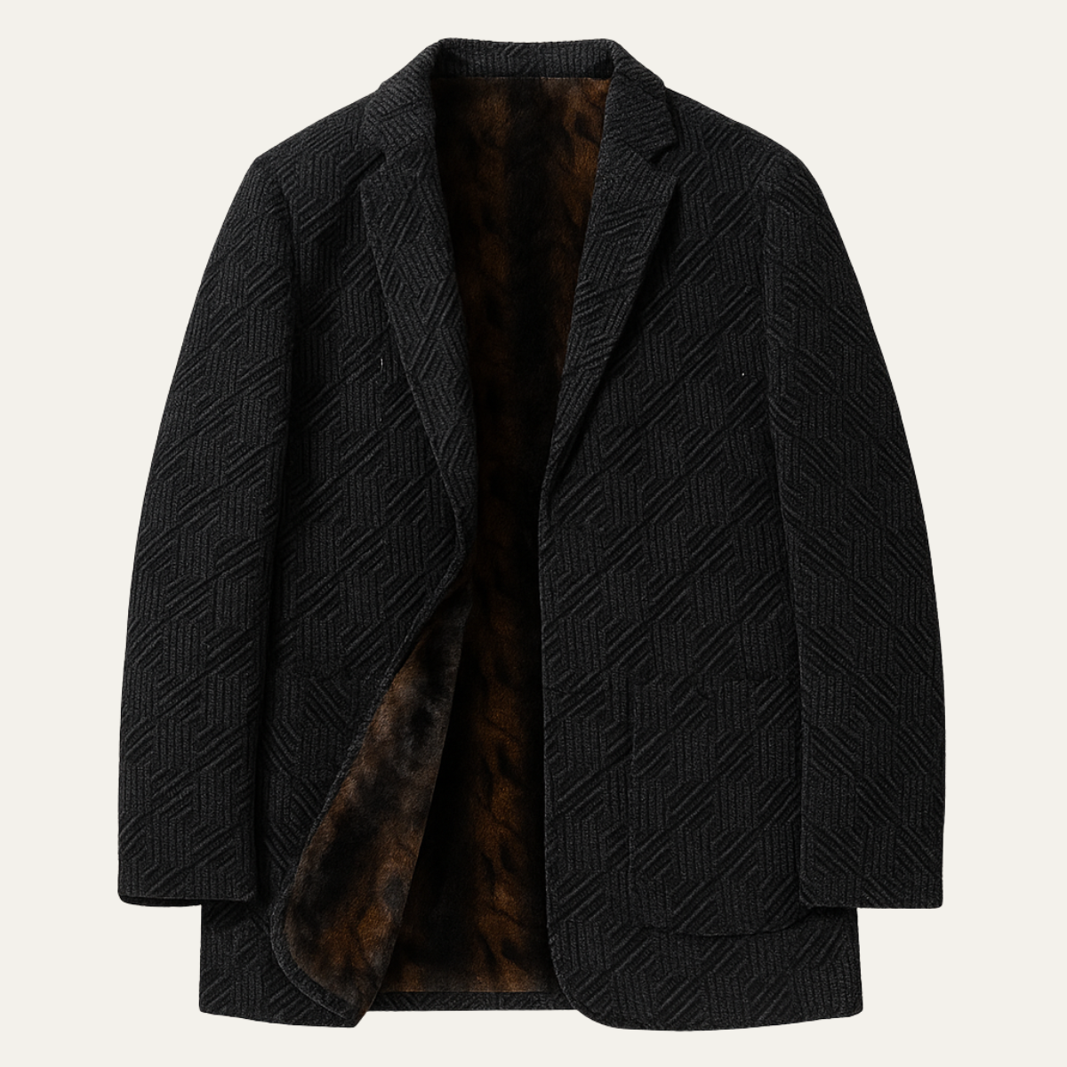 Le Blazer d'Hiver en Chenille pour Hommes Mandello avec Doublure en Fourrure Douce — 1