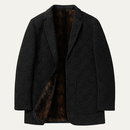 Le Blazer d'Hiver en Chenille pour Hommes Mandello avec Doublure en Fourrure Douce — 1