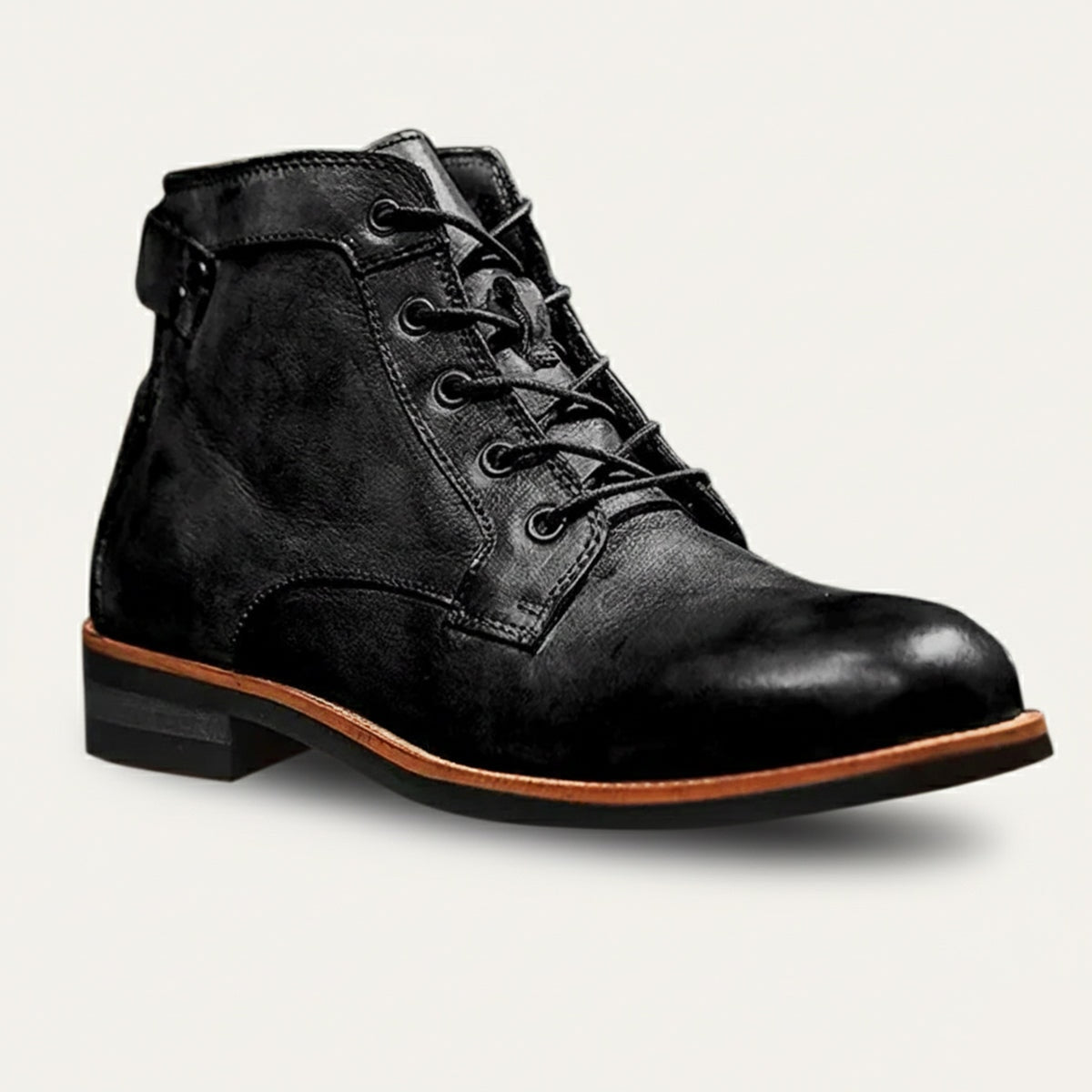 The Lucca Men’s Lace Up Vintage Leather Ankle Boots — 6