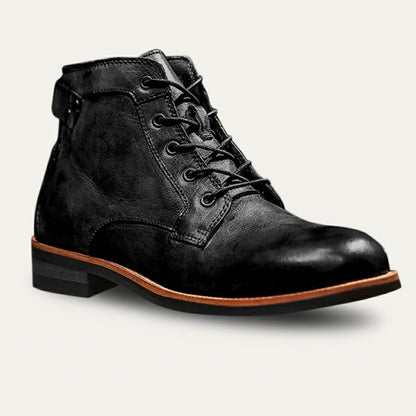 The Lucca Men’s Lace Up Vintage Leather Ankle Boots — 6