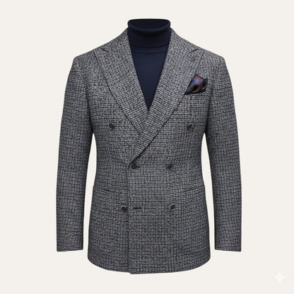 La Veste Blazer à Carreaux à Double Boutonnage Garda Porto pour Homme — 9