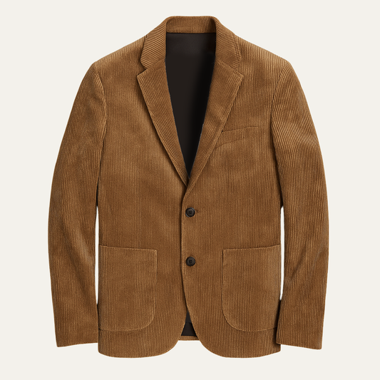 La Veste Blazer en Velours Côtelé Vintage Casual Slim Fit pour Hommes de Livorno — 1