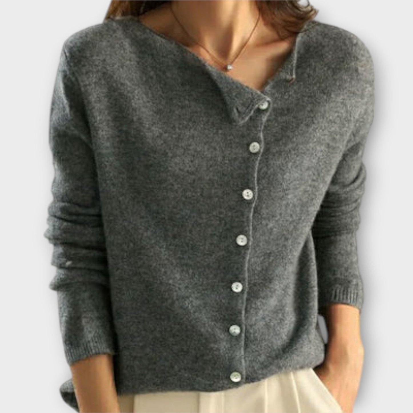 Paige | Cardigan Tricot à Boutons et Manches Longues pour Femme