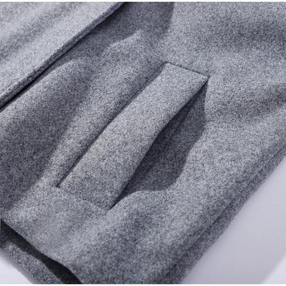 Manteau élégant femmes mélange de laine avec boutons – Vêtement d'hiver à col montant — 11