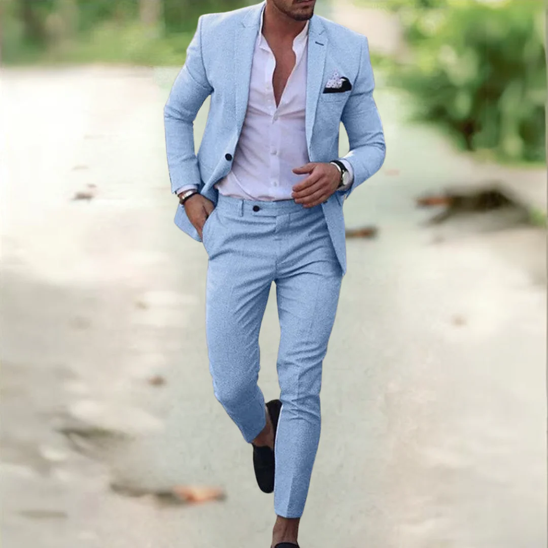 Le Costume de Mariage pour Invités Santorin en Lin — 2