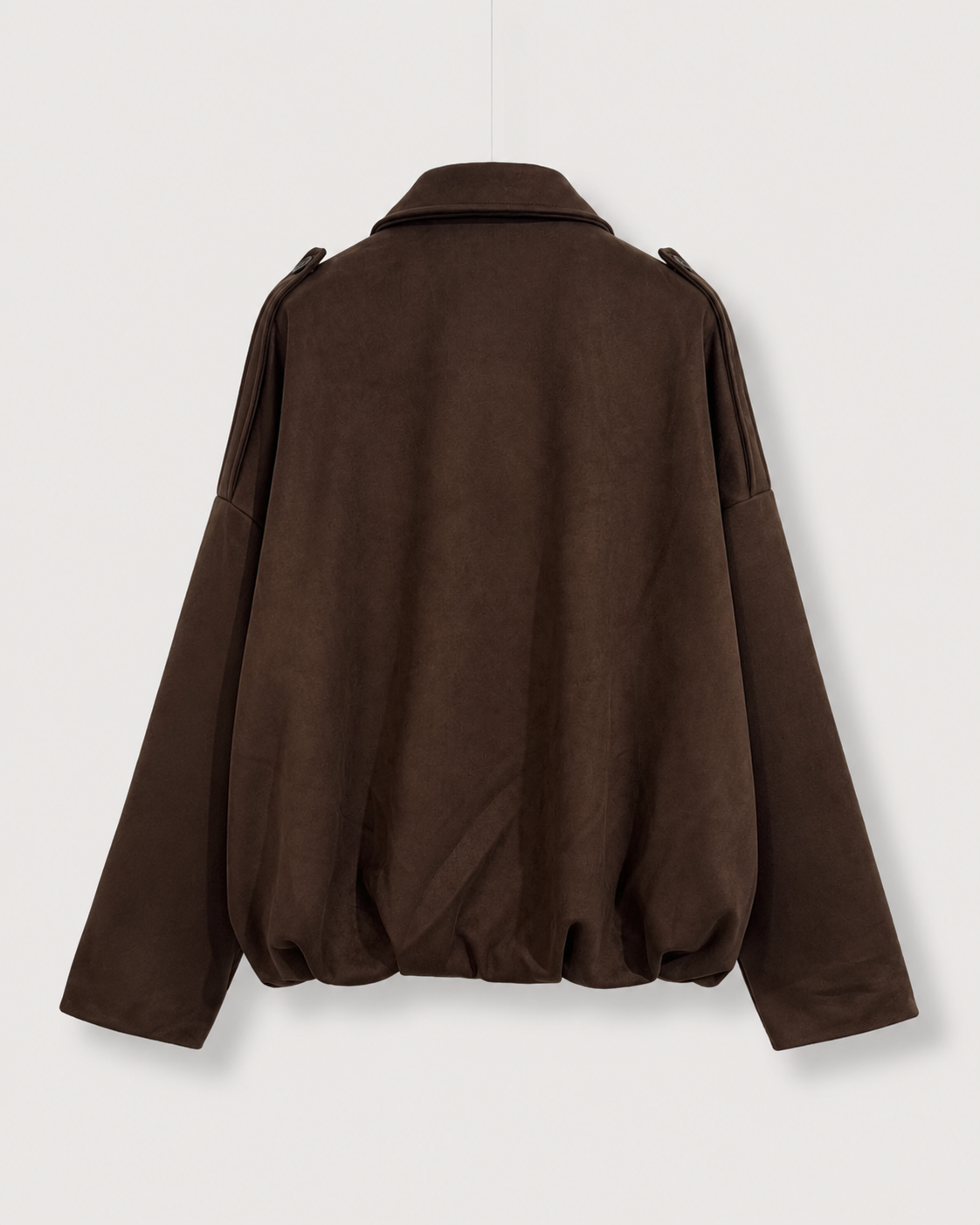 Dames Leren Jas Suede Oversized Warm — 14