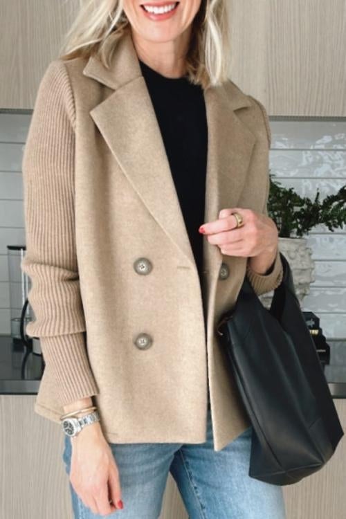Sashia | Blazer Décontracté à Manches Côtelées et Boutons pour Femme