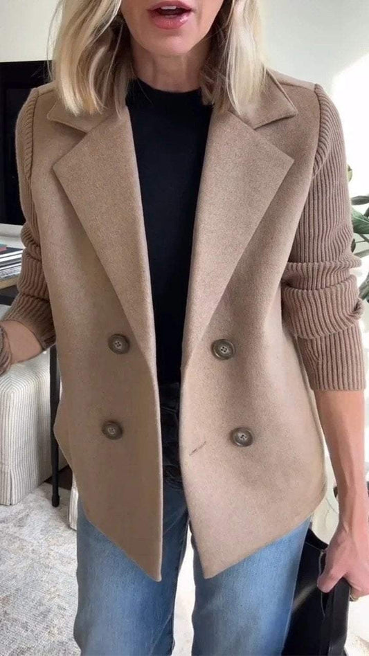 Sashia | Blazer Décontracté à Manches Côtelées et Boutons pour Femme