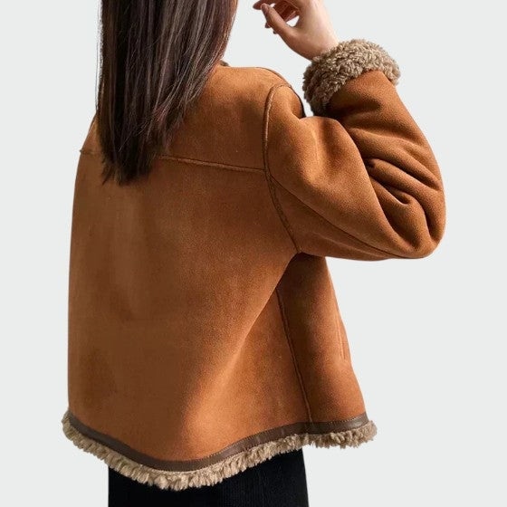 Hayden | Veste Effet Daim et Fausse Fourrure pour Femme