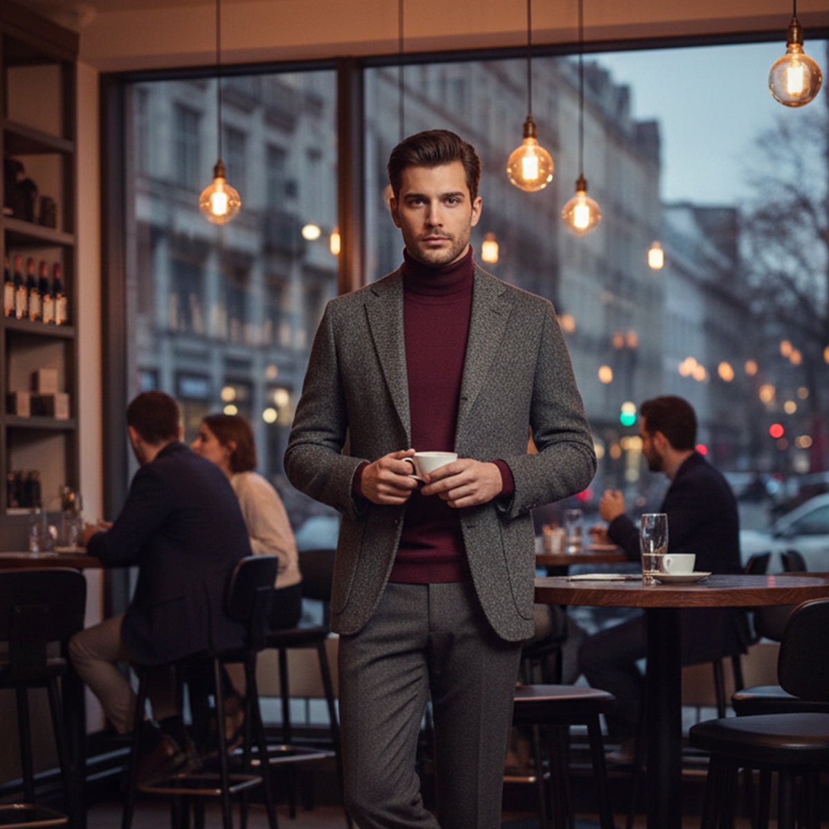 Le Blazer en Laine Herringbone à Boutonnage Simple pour Homme Soveria — 10