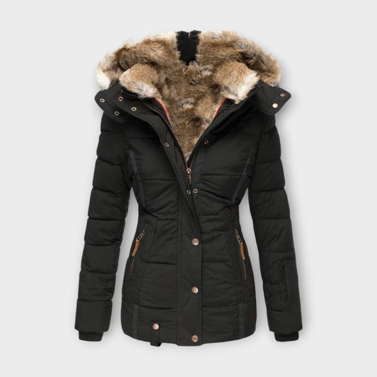 Emine | Doudoune d'Hiver à Capuche Fourrure pour Femme