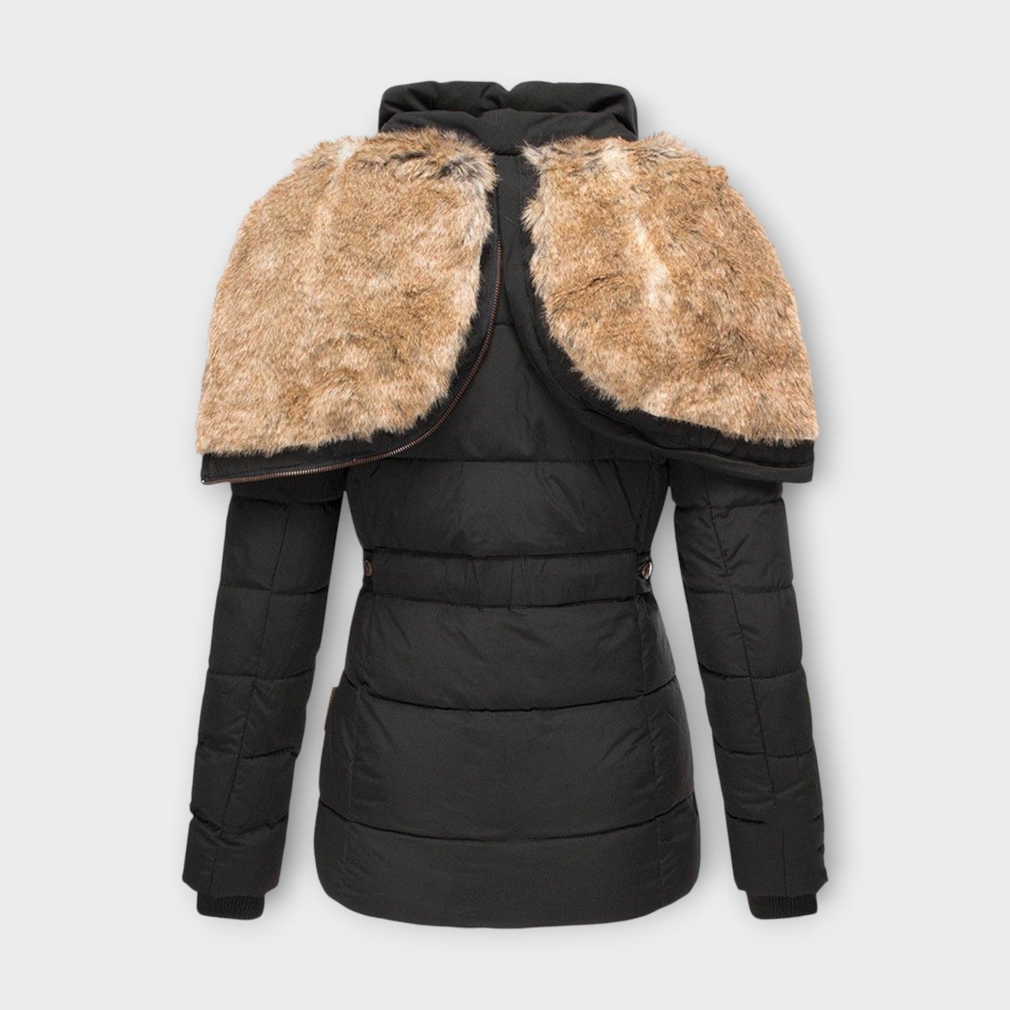 Emine | Doudoune d'Hiver à Capuche Fourrure pour Femme