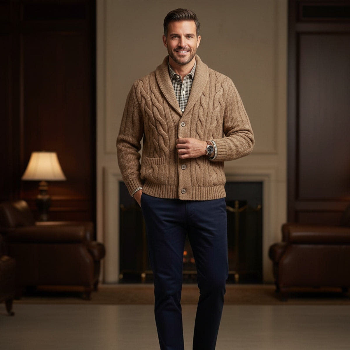 Le Cardigan Tricoté Kensington pour Hommes — 11