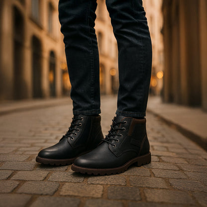 The Oakshade Men’s Military Combat Leather Boots — 6