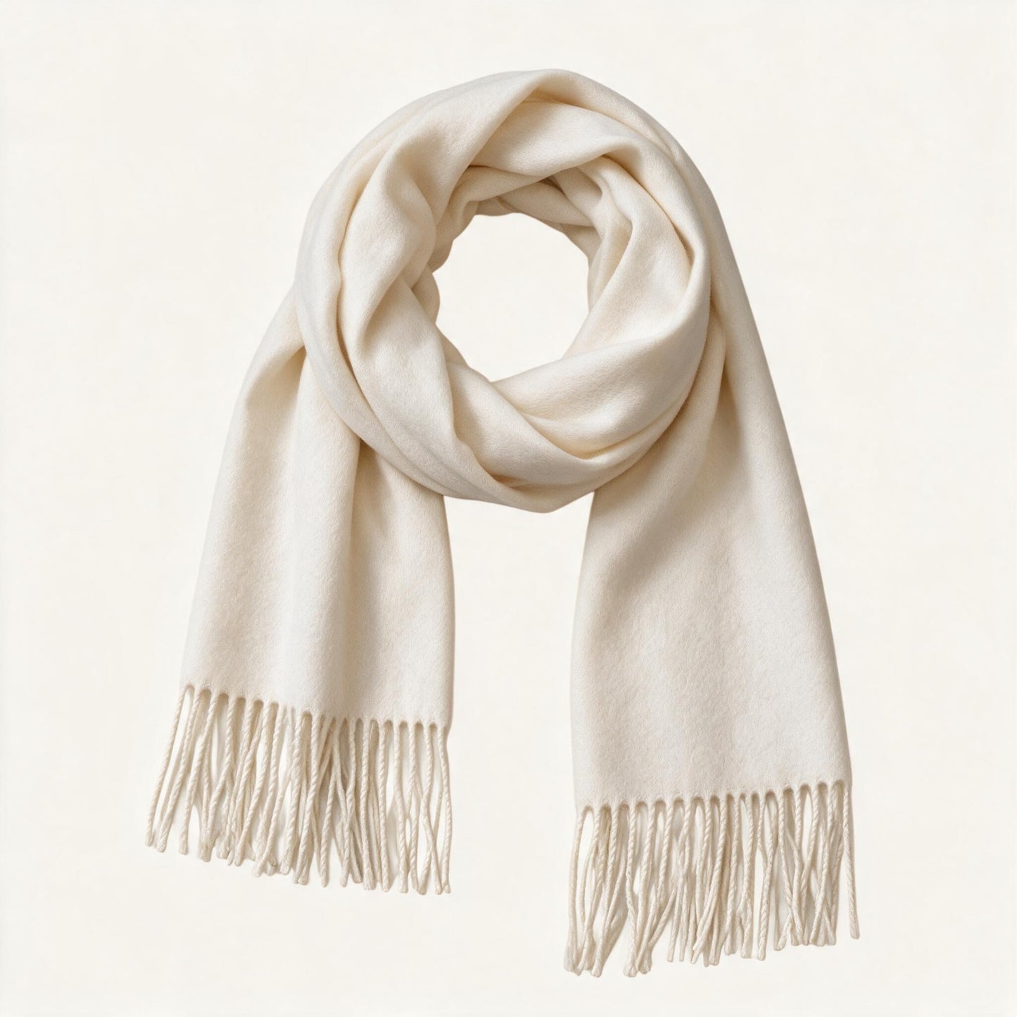 The Marais Cashmere Merino Scarf for Men - White