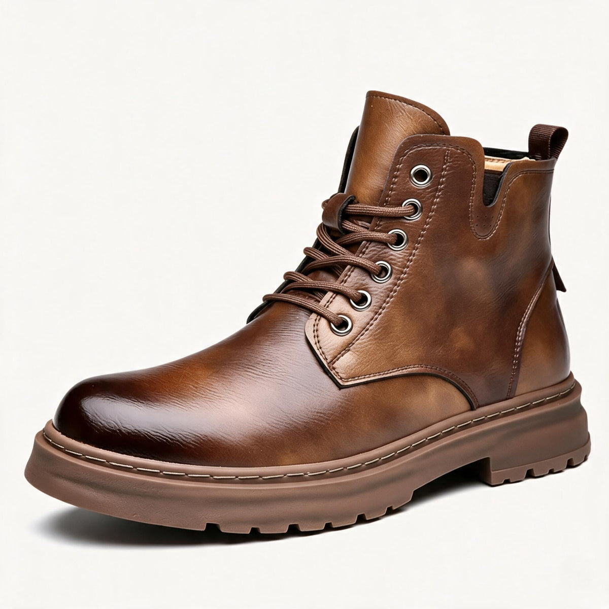 The Lipari Men’s Durable Non Slip Leather Ankle Boots