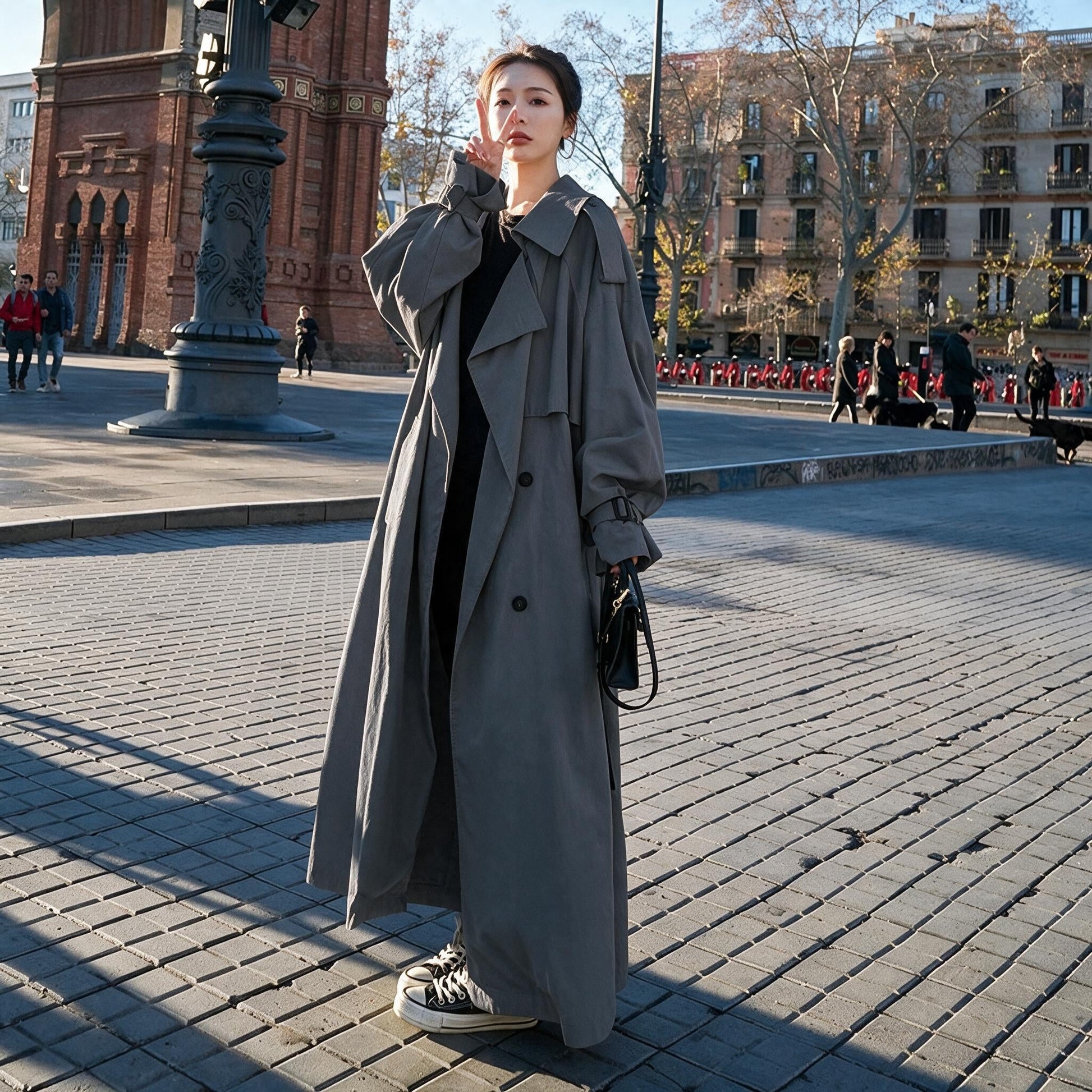 Isabella | Women's Oversized Double-Breasted Long Trench Coat