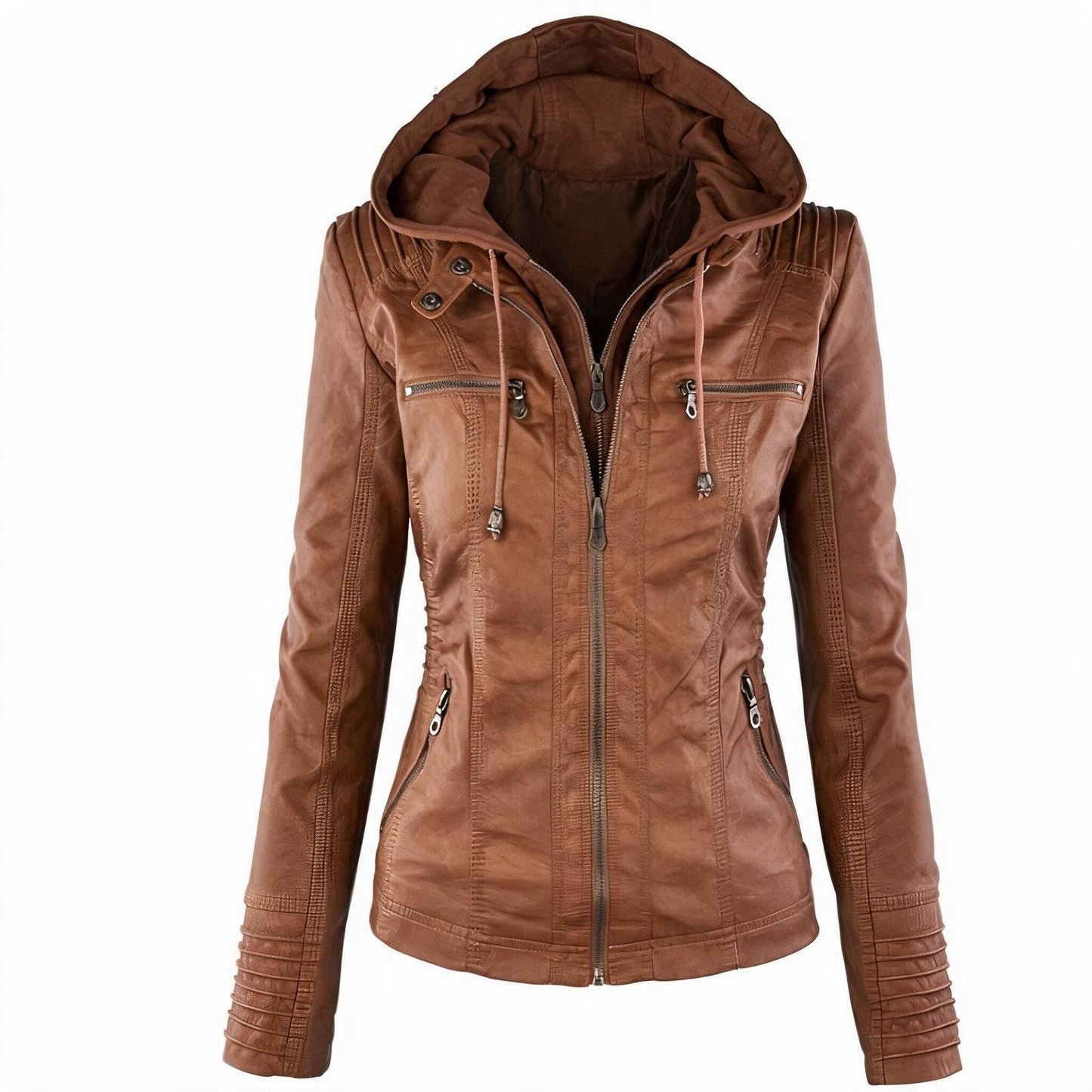 Blanca | Veste biker pour femme avec capuche amovible