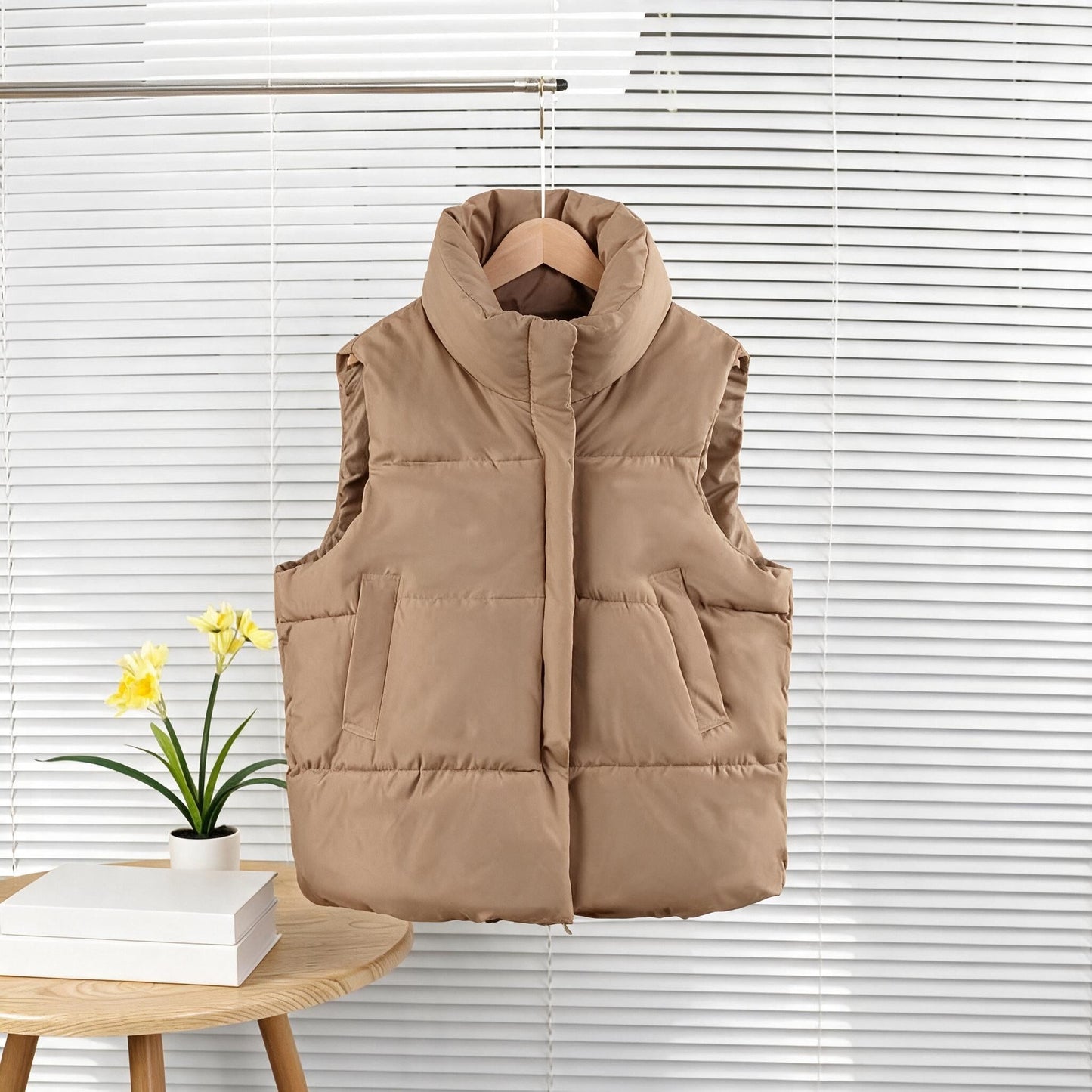 ALULA™ - Comfy Oversized High Neck Sleeveless Puffer Jacket
