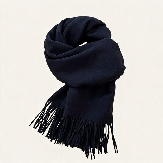 The Marais Cashmere Merino Scarf for Men - Black