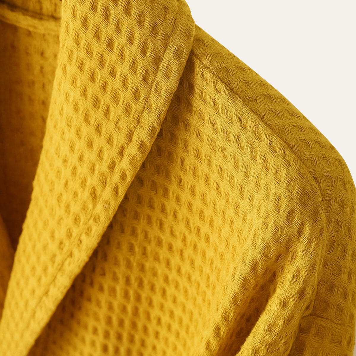The Eastbourne Men's Cotton Waffle Lightweight Spa Bathrobe with Belt — 3