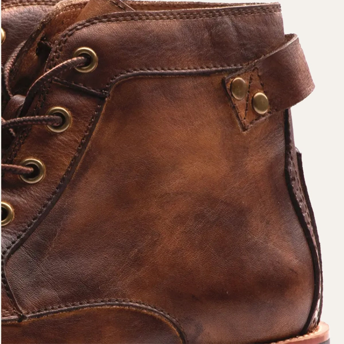 The Lucca Men’s Lace Up Vintage Leather Ankle Boots — 4