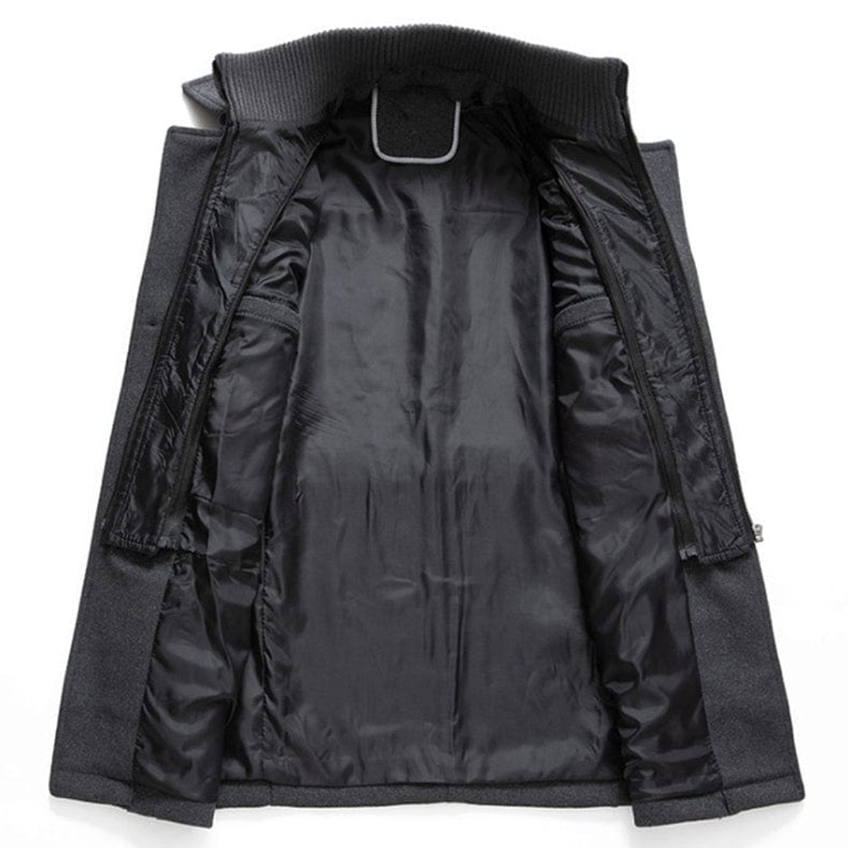 Caleb | Manteau en laine mélangée à double couche pour homme — 2