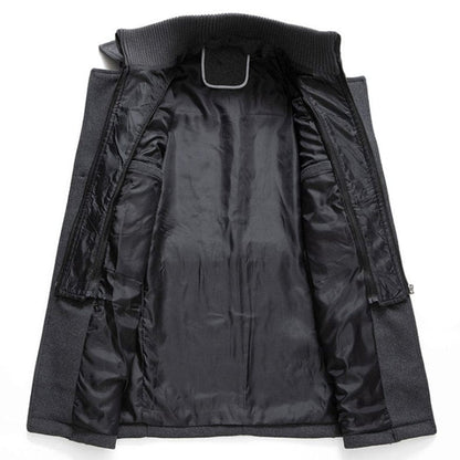 Caleb | Manteau en laine mélangée à double couche pour homme — 2